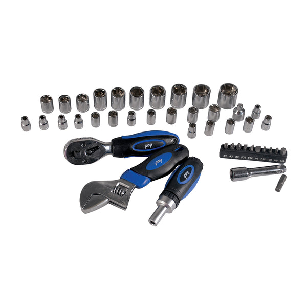 Juego Combinado 45 Piezas En Caja Plastica Foy Tools 144035 - 1