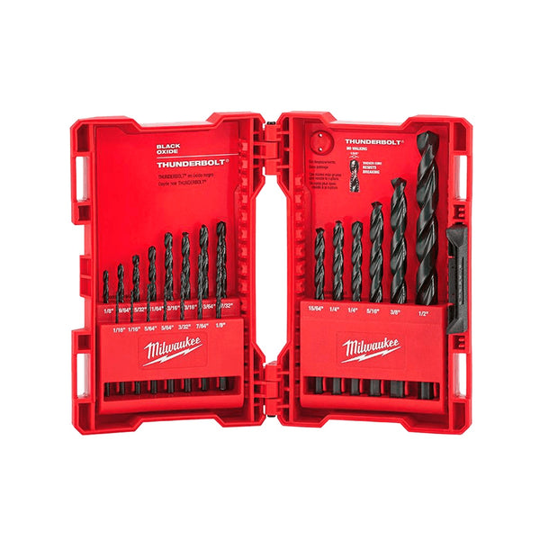 Juego de 21 Brocas con Acabado de Oxido Negro THUNDERBOLT Milwaukee QMW92801 - 1