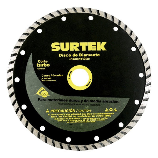Disco de Diamante Corte Turbo 7" Surtek 123464 - 1