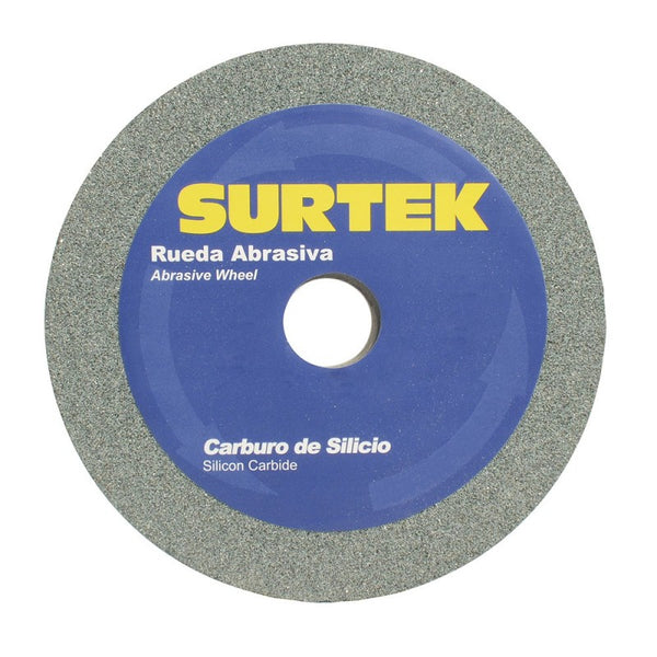 Rueda Abrasiva de Carburo de Silicio 6 x 1" Grano 80 Surtek 128033 - 1