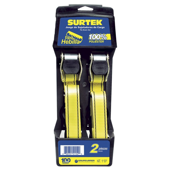 Juego de 2 Sujetadores Tipo Hebilla 1" Surtek 151153 - 1
