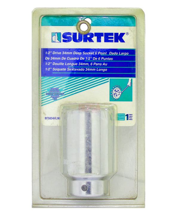 Dado 1/2″ Largo 6 Puntas 34 mm Surtek F5834HLM - 1