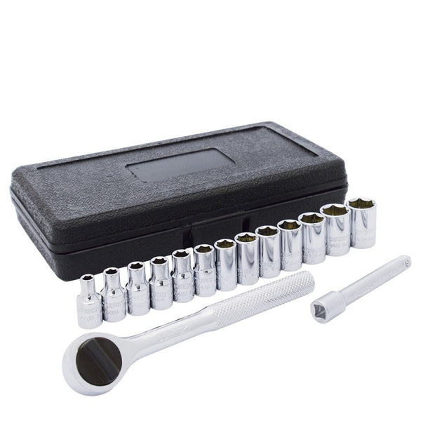 Juego de 15 Dados y Accesorios en Pulgadas 1/4" Surtek F4400 - 1