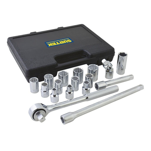 Juego de 17 Dados y Accesorios en Pulgadas 1/2" Surtek F5800 - 1