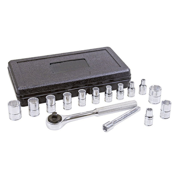 Juego de 15 Dados y Accesorios 1/4" Urrea 4700P - 1