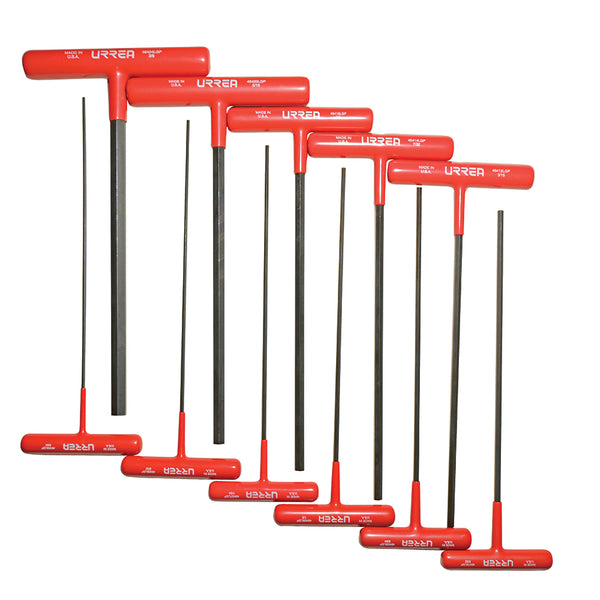 Juego 11 Llaves Hexagonales T Ergonómicas en Pulgadas 9" Urrea 4967LGP - 1