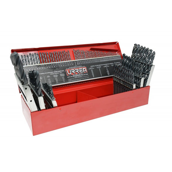 Juego de 115 Brocas de Acero Alta Velocidad Negras Urrea 51115 - 1