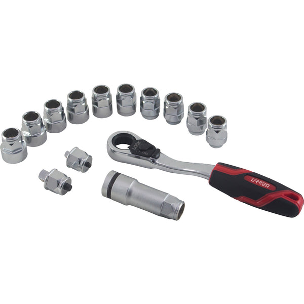 Juego de Dados y Accesorios Go-Through 3/8" Urrea 5201GT - 1