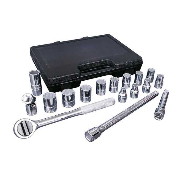 Juego de 17 Dados y Accesorios en Pulgadas 1/2" Urrea 5400P - 1