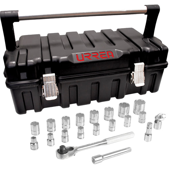 Juego de 21 Dados y Accesorios en Pulgadas 1/2″ Urrea 54P20 - 1