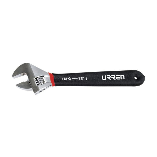 Llave Ajustable 12" Ruber Grip Urrea 712G - 1