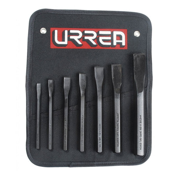 Juego de 7 Cinceles 1/4" - 3/4" Urrea 86B - 1