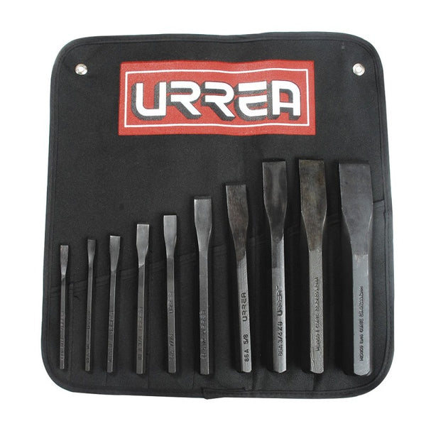 Juego de 10 Cinceles 1/4" -1" Urrea 86D - 1