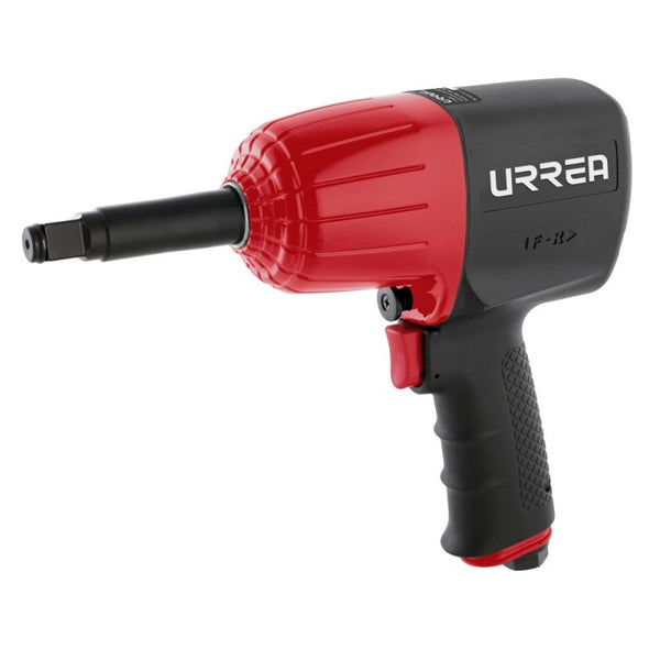 Pistola de Impacto Neumática Cañon Largo Cuadro de 1/2" 1,000 ft-lb Sistema Twin Hammer Urrea UPX731A - 1