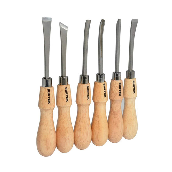 Juego de 6 Gurbias Manuales Uso Profesional Surtek 120051 - 1