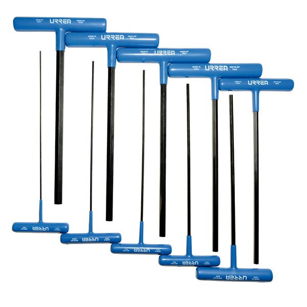 Juego de Llaves Hexagonales Tipo "T" Ergonomicas Metricas 10 Piezas Urrea 4965LGPM - 1