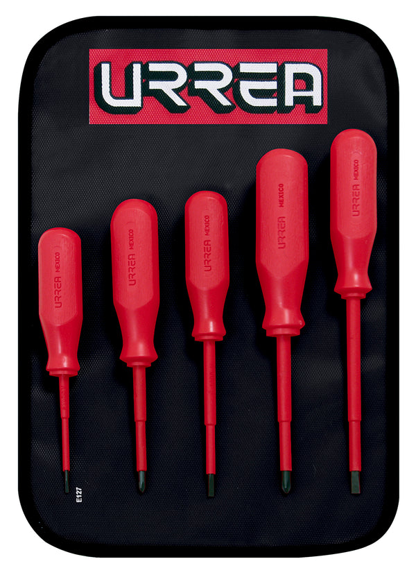 Juego de Destornilladores Rojos 1000 V Combinados 5 Piezas Urrea 9700C - 1