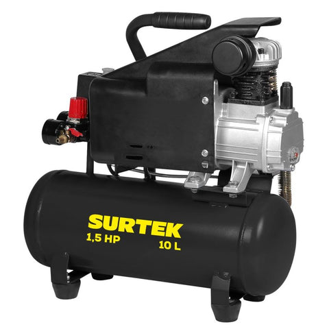 Compresor de Aire Eléctrico Lubricado 10 L 1.5 HP 120 V Surtek CMP510