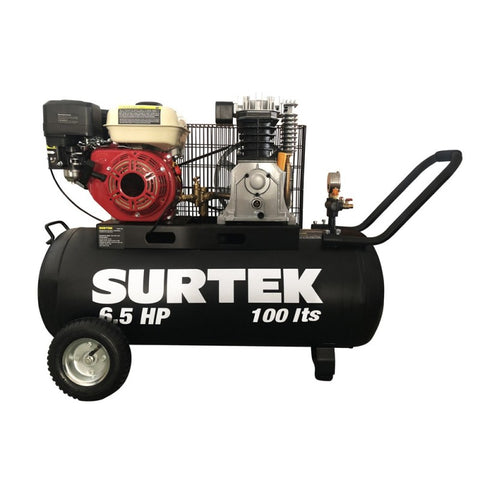 Compresor de Aire a Gasolina 100L 6.5HP Surtek COMP7100