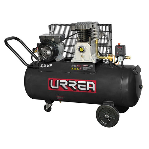 Compresor de Aire Eléctrico Lubricado 100L 2.5HP 127V Urrea COMP8100