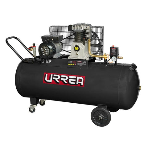 Compresor de Aire Eléctrico Lubricado 200L 3HP 127V Urrea COMP8200
