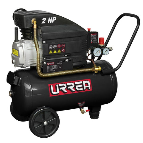 Compresor de Aire Eléctrico Lubricado 25L 2HP 127V Urrea COMP825
