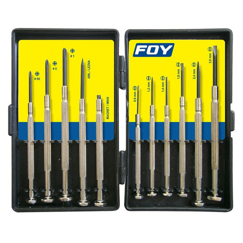 Juego de 11 Destornilladores de Precisión Combinado Foy Tools 141617