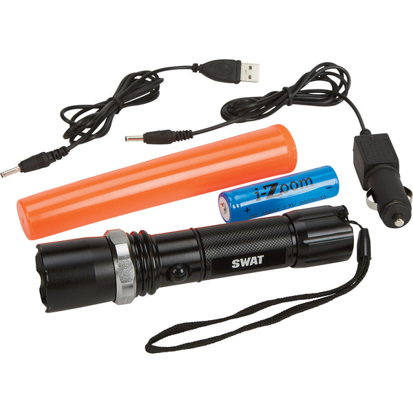 Linterna Táctica SWAT Recargable de Aluminio HLAMP - 1