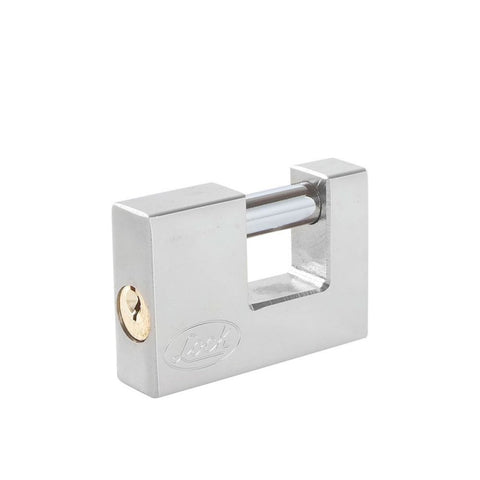 Candado Acero Cortina Llave Estándar 70mm Cromo Satin Lock L22C70ECSB