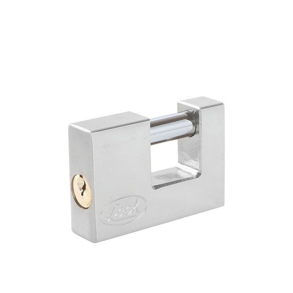 Candado Acero Cortina Llave Estándar 70mm Cromo Satin Lock L22C70ECSB - 1