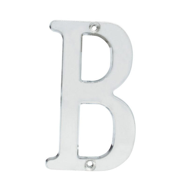 Letra B Slim 4" Níquel Satinado Lock L701BCS - 1