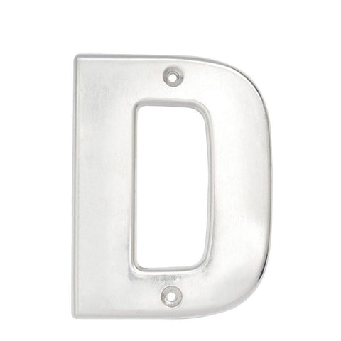 Letra D Bold 4" Cromo Satinado Lock L70DC