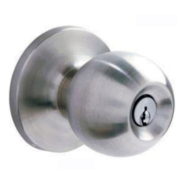 Cerradura Pomo Tubular Baño Acero Inoxidable Esfera Lock L8030B - 1