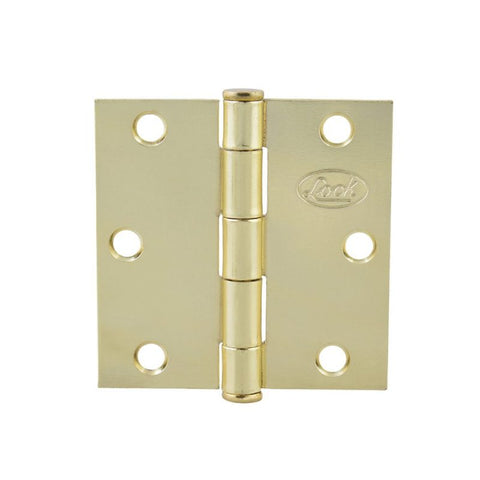 Bisagra Cuadrada Perno Suelto de Acero Latón Brillante 3" x 3" Lock LBC30LB