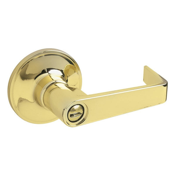Manija Tubular Whistler Baño Latón Brillante Lock LW130B - 1