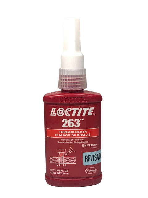 Fijador de Roscas Resistencia Alta 50ml 263 Loctite HLOC50 263