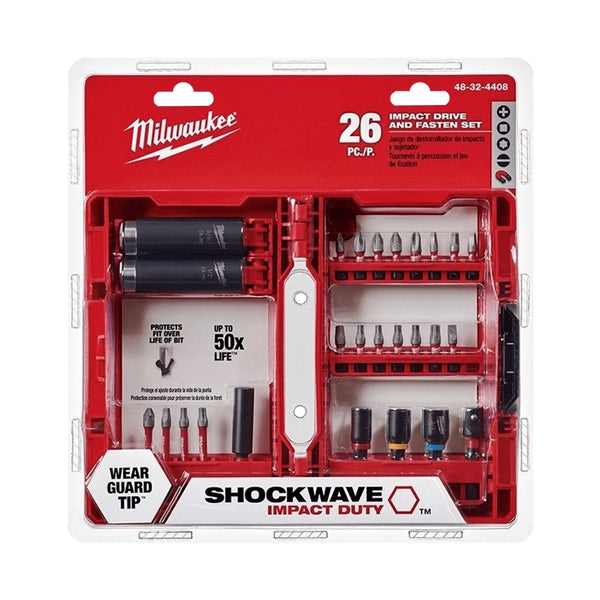 Juego de 26 Puntas de Destornillador SHOCKWAVE Milwaukee QMW24408 - 1