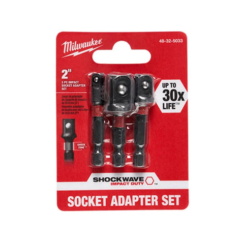Juego de 3 Adaptadores de Impacto Hexagonales Milwaukee QMW25033