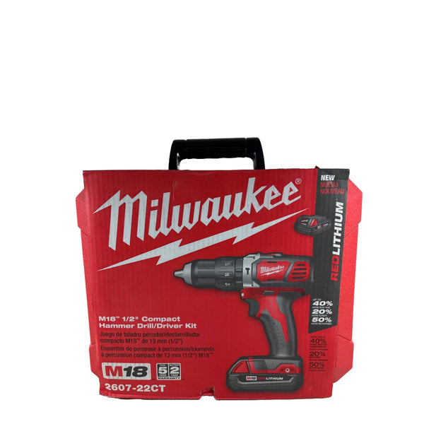 Juego de Taladro Rotomartillo Compacto 1/2" M18 Milwaukee HMW260722C - 1