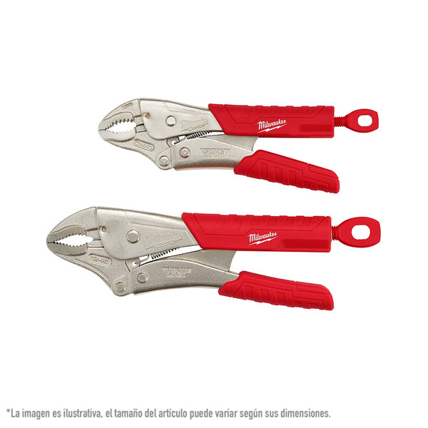 Pinzas de Bloqueo Mandíbula Curva Juego Milwaukee QMW48223402 - 1