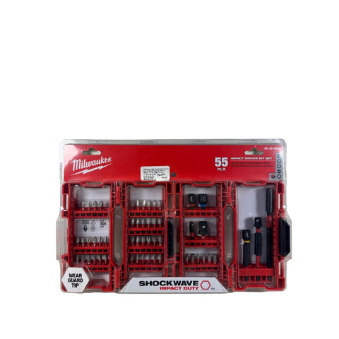 Juego de Puntas de Destornillador de Impacto Shockwave 55 Piezas Milwaukee HMW48324028
