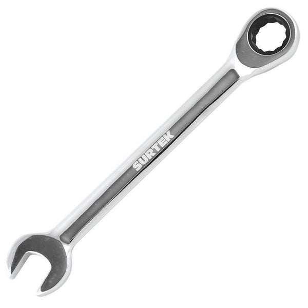 Llave Combinada Pulido Espejo de Matraca en Pulgadas 12 Puntas 7/16" Surtek 100534 - 1