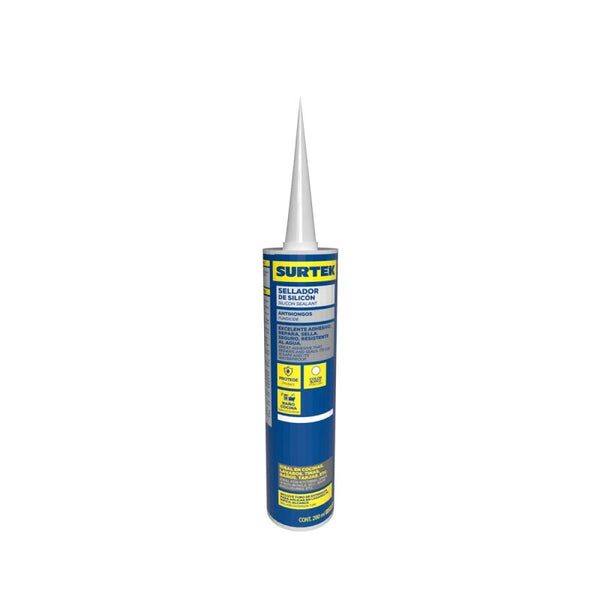 Silicon para Baño y Cocina Color Blanco 280 g Surtek 113452 - 1