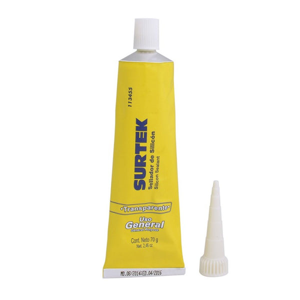 Silicón de Uso General en Tubo Transparente 70gr Surtek 113455 - 1