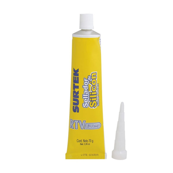 Silicón para Alta Temperatura en Tubo Aluminio 70gr Surtek 113457 - 1