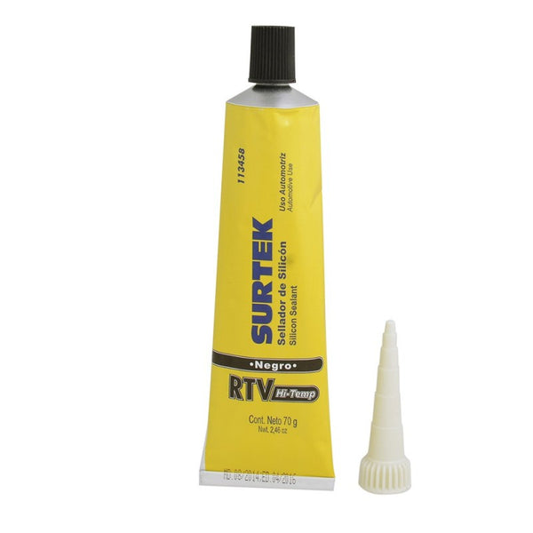Silicón para Alta Temperatura en Tubo Negro 70gr Surtek 113458 - 1