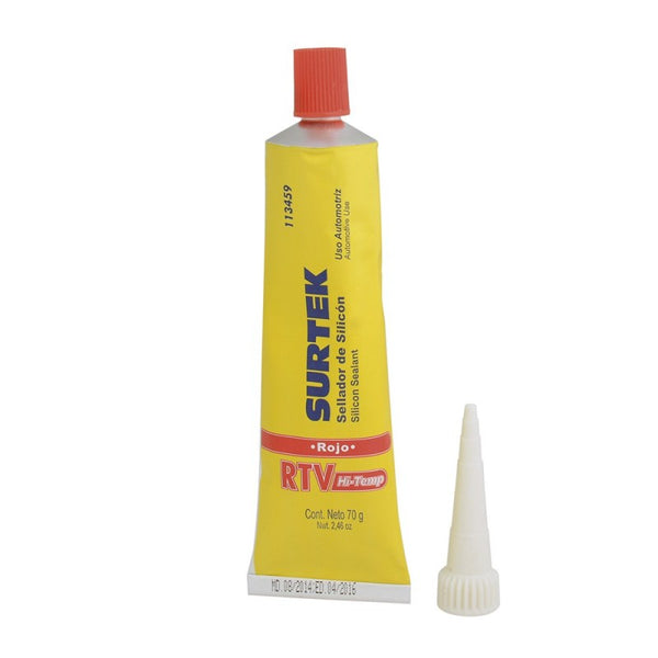 Silicón para Alta Temperatura en Tubo Rojo 70gr Surtek 113459 - 1