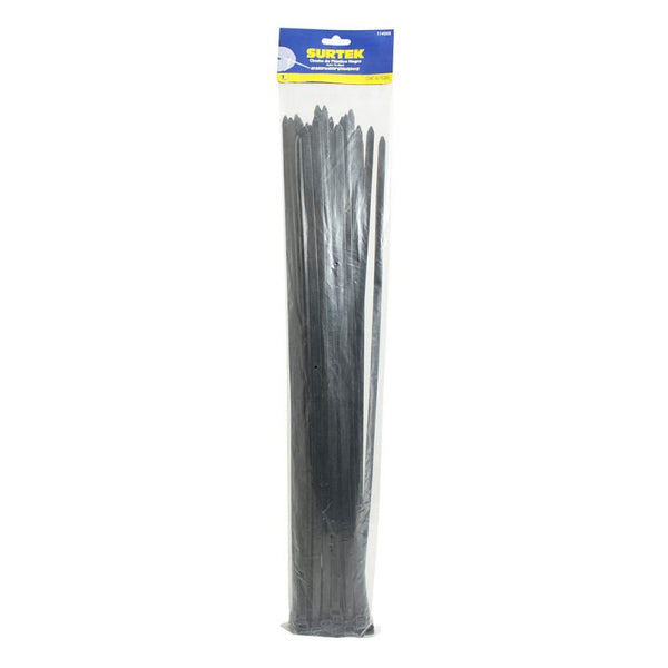 Cinchos Plásticos 203 x 3.6 mm Tensión 18 kg de 50 Piezas Color Negro Surtek 114209 - 1