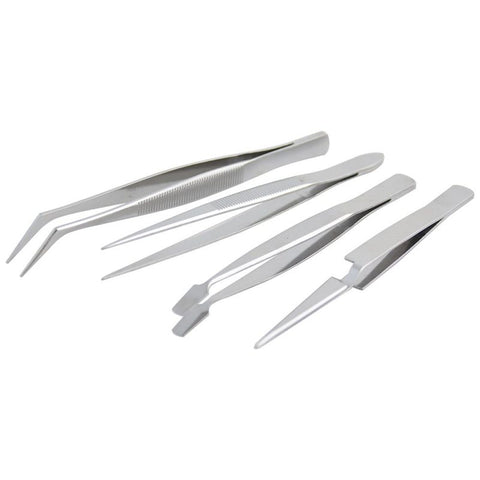 Juego de Pinzas de Presición Tipo Tweezer 4 Piezas Surtek 115200