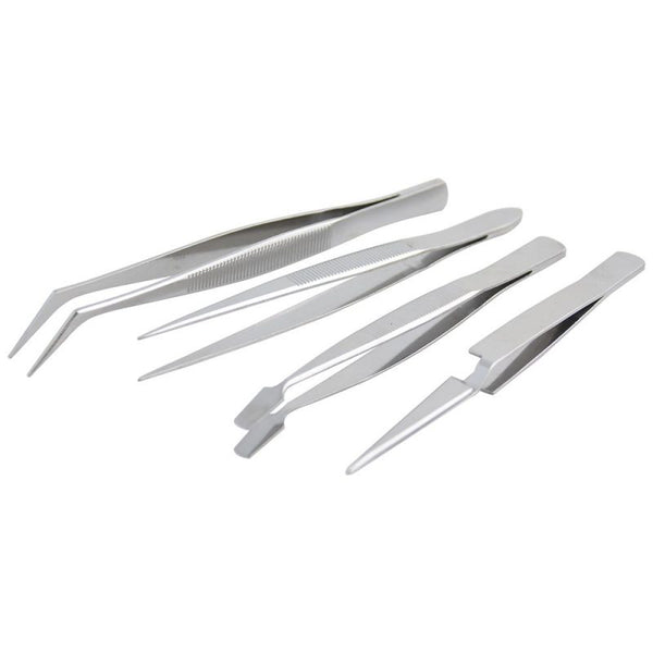 Juego de Pinzas de Presición Tipo Tweezer 4 Piezas Surtek 115200 - 1